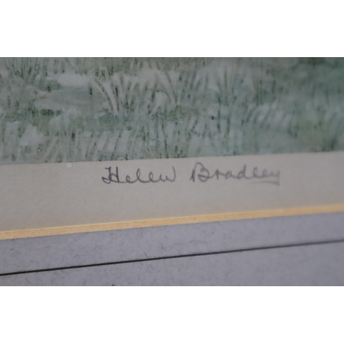 362 - Set of Four Pencil Signed Helen Bradley Prints, depicting the Four Seasons; with blind stamp, framed... 