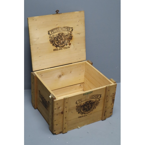 380 - Peter Meyer Selection Wine Crate with Lid Approx 16