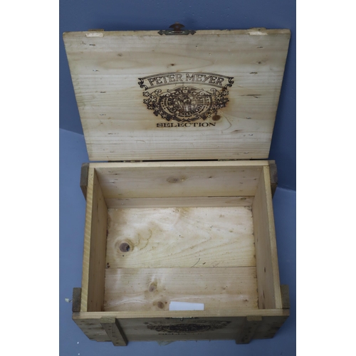 380 - Peter Meyer Selection Wine Crate with Lid Approx 16