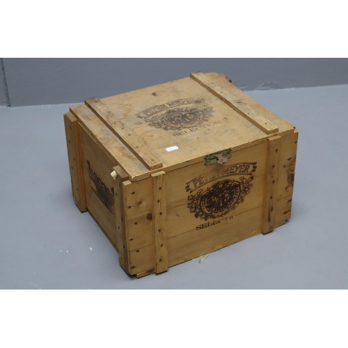 380 - Peter Meyer Selection Wine Crate with Lid Approx 16