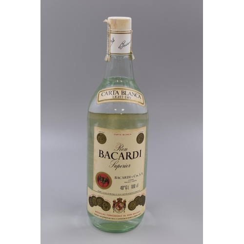 259 - Bacardi Superior 100cl Bottle of White Rum in Sealed Bottle