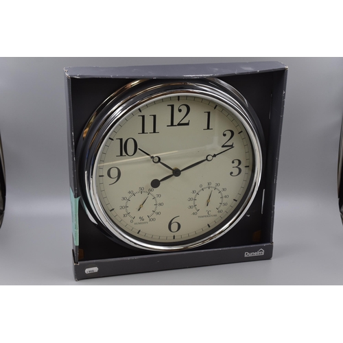 580 - Brand New Barometer Wall Clock approx 16