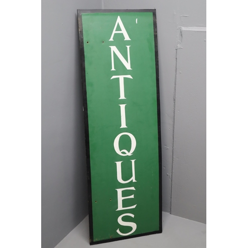 582 - A Wooden 'Antiques' Shop Sign, Approx 54.5