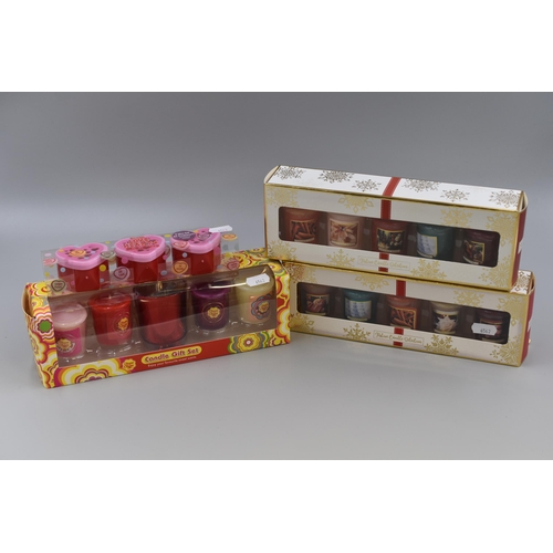 406 - Selection of New items to include 2 Festive Candle Sets, Chupa Chups Candle Set and 3 New Love Heart... 