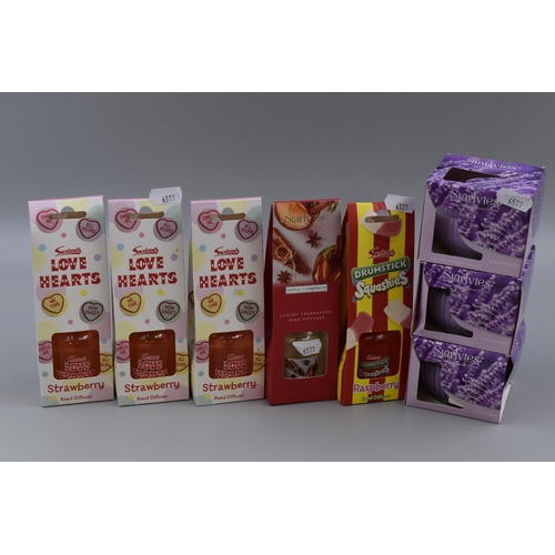 407 - Selection of New items to include Drumstick Reed Diffuser, Starlytes Reed Diffuser, Love Hearts Reed... 