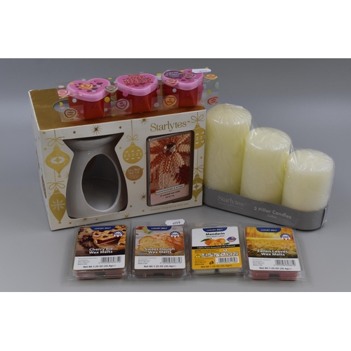 408 - Mixed Selection of New items to include Starlytes Oil Burner, Wax Melts, Love Hearts Scents and 3 Pi... 