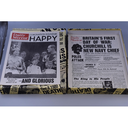 422 - Boxed Set of Historical Headlines Re-Print News Papers