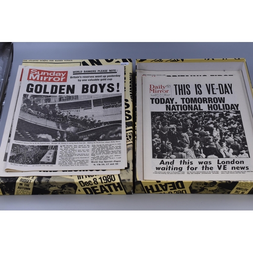 422 - Boxed Set of Historical Headlines Re-Print News Papers