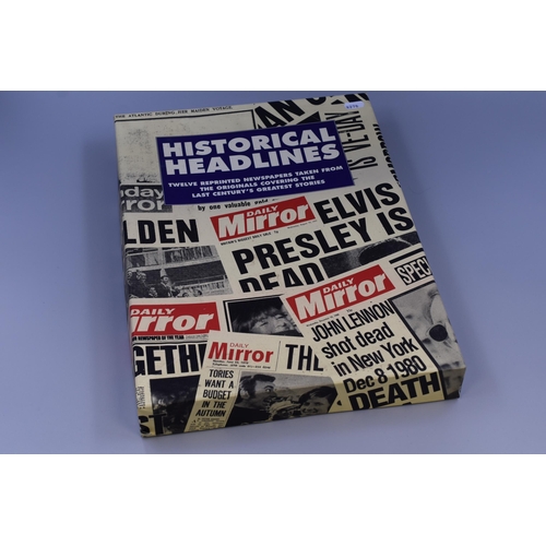 422 - Boxed Set of Historical Headlines Re-Print News Papers