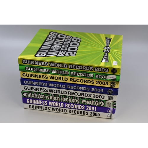 423 - Eight Volumes of The Guinness Book of Records (2000 to 2006) and 2009