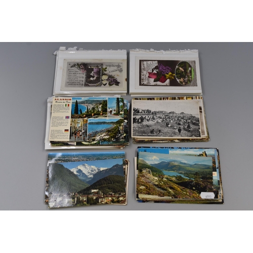 432 - Large Selection of Vintage Postcards, includes Topographical, some Hand Written, Floral and more