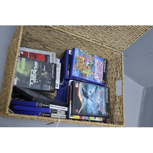 435 - PS2 Games Console (unchecked) complete with Two Controllers, Patch lead, memory Card and a large Col... 