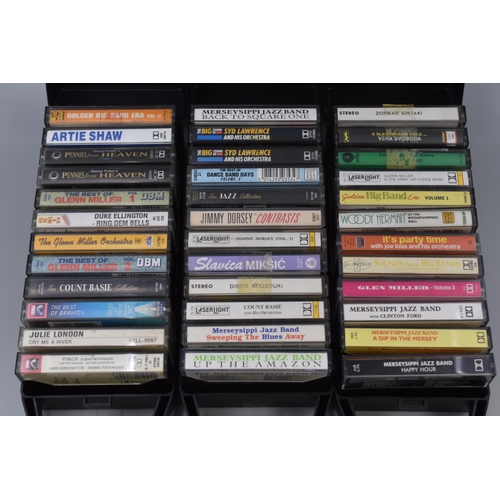 440 - Five Cases Containing a Large Selection of Cassette Tapes, includes Billie Holiday, Sarah Vaughan, M... 