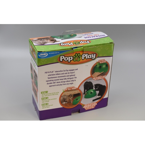 641 - Boxed Pop N Play Interactive Cat Toy Game seems to be complete