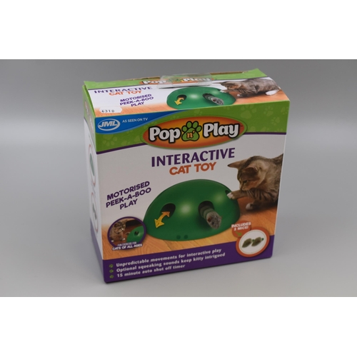 641 - Boxed Pop N Play Interactive Cat Toy Game seems to be complete