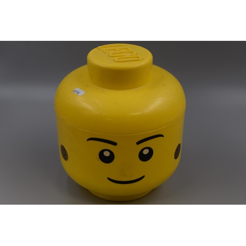 457 - Large lego Head Storage Tub Complete with Mainly Lego Contents