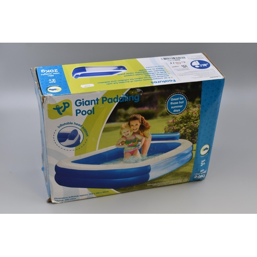 673 - Outdoor Fun Giant Paddling Pool 390 Litre Approx 195 cm x 145 cm x 40 cm