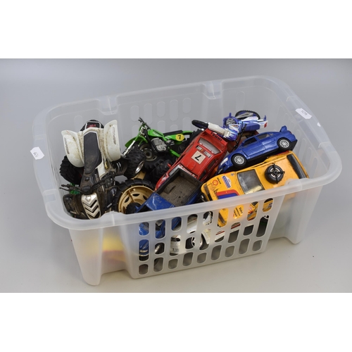 476 - Mixed Selection of Die Cast items to include Yamaha Quad Bike, Selection of Cars, Dirt Bikes and Spa... 