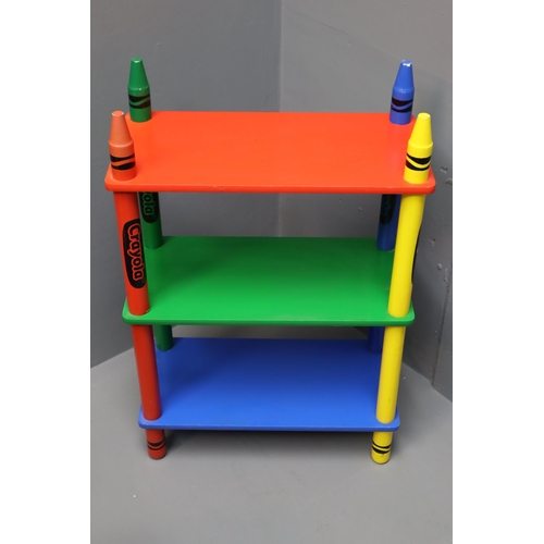 479 - Crayola Colourful 3 Tier Standing Shelf Unit (28’)