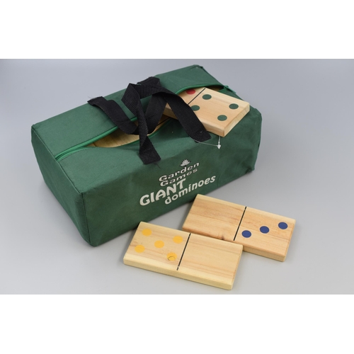 480 - Giant Dominoes Wooden Game in Storage Bag