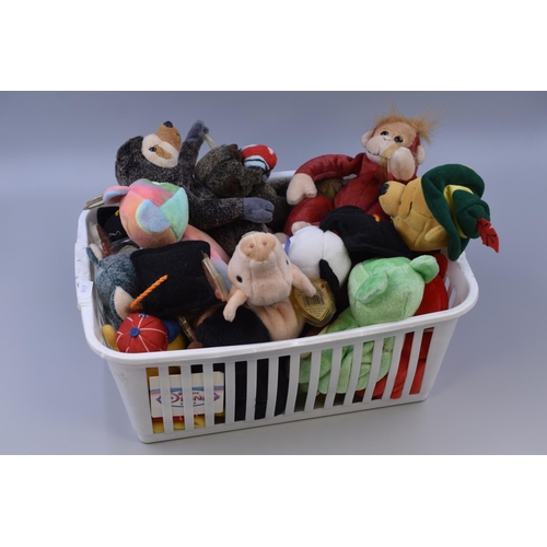 491 - Large Selection of Soft Toy Beanie Bears, includes TY