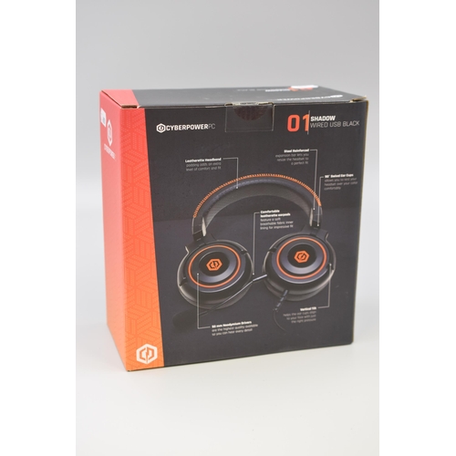 496 - Ne Cyberpower Play Ready Gaming Headset in Box