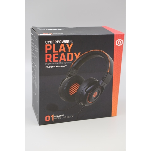 496 - Ne Cyberpower Play Ready Gaming Headset in Box