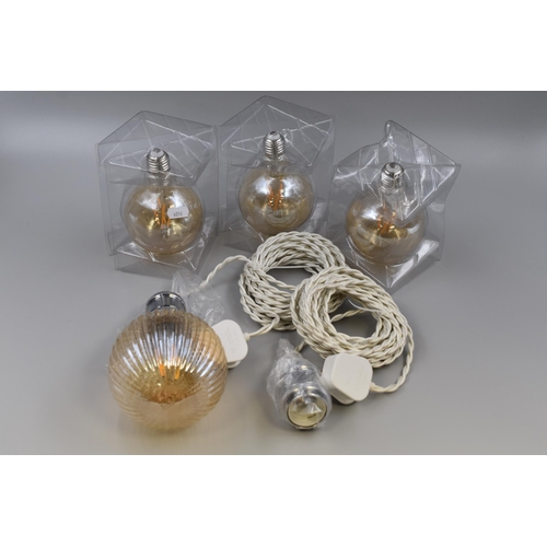 690 - Selection of LED Filament Light Bulbs and Bulb Sockets