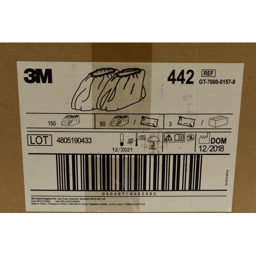 695 - Three Packs of Fifty 3M Shoe Covers