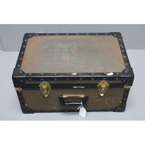 511 - Two items to include Pull Along Case and a Tartan Lined Trunk (Trunk Size 20” x 13” x 10... 