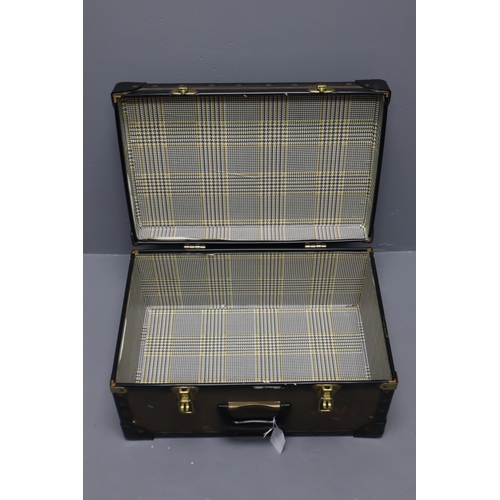 511 - Two items to include Pull Along Case and a Tartan Lined Trunk (Trunk Size 20” x 13” x 10... 