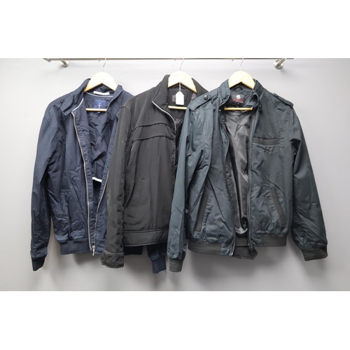 517 - Five Men’s Jackets, includes Jasper Conran Size M Jacket, Superdry Size L Jacket (inside pocke... 