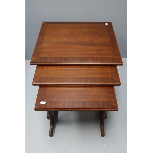 521 - Set of Three Mid Century Teak Nesting Tables