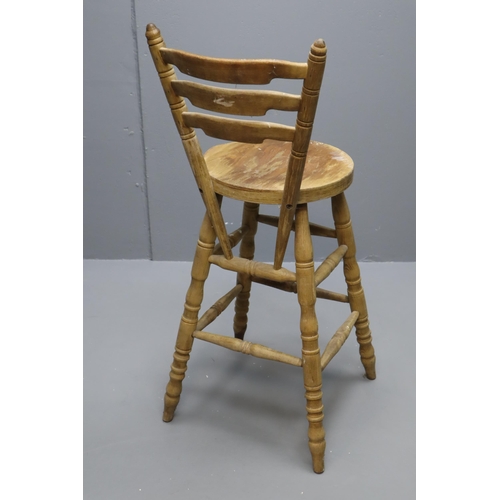 523 - Farmhouse Pine Bar Stool (40