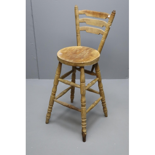 523 - Farmhouse Pine Bar Stool (40