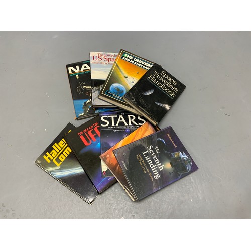 715 - Large Collection of ' Space ' Books to Include, The Age of UFO, The Stars, Encyclopedia of US Spacec... 