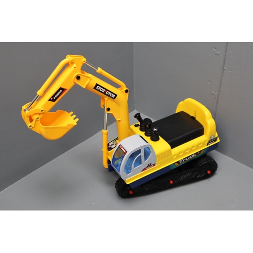 723 - Electric Ride-On Excavator Digger Toy for Kids (Untested)