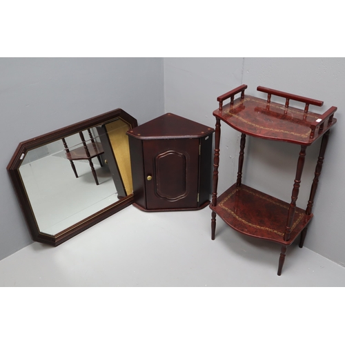 544 - Mixed Lot of Matching Furniture items to include Wall hanging Corner Unit, Side Table and Wall Hangi... 