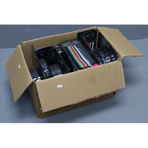 726 - A Selection of Cable Management Items In Packaging. Includes Cable Ties and Cable Management Sets