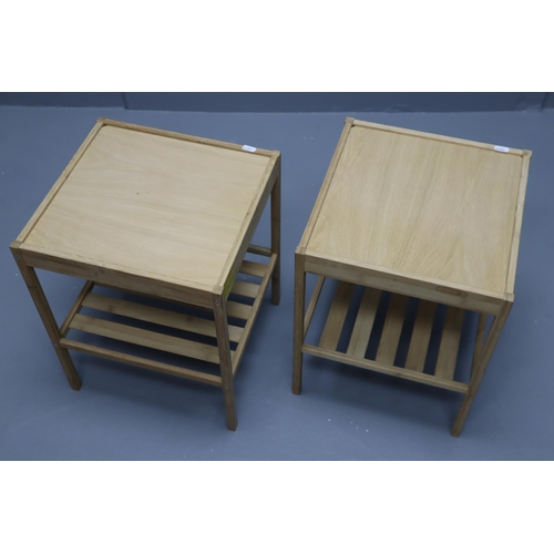 548 - Two Matching Lightweight Side Tables with Under Shelf Storage 18