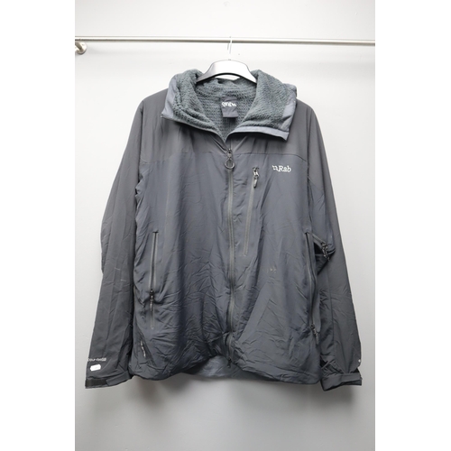 552 - Rab mens black waterproof jacket XXL, 48