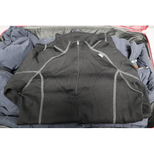 563 - Suitcase of Clothing includes Next Lined Gilet Size M, M&S Size M Sweater, Gap Slim Leg Khakis, ... 