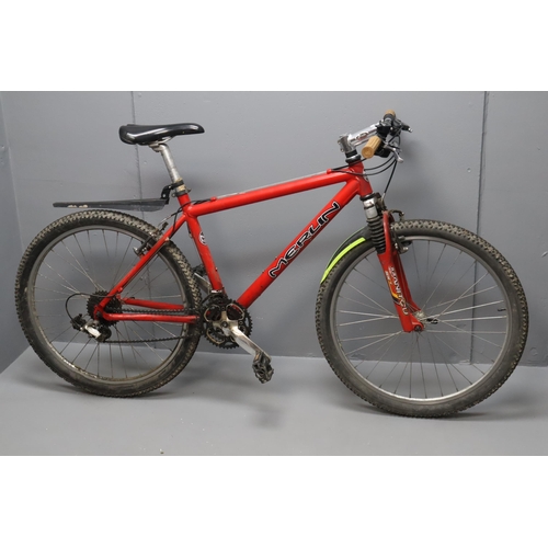 570 - Adult Sized High End Merlin 24 Speed Mountain Bike with Front Suspension very light bike