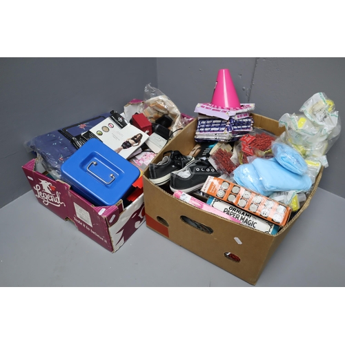 777 - Mixed Lot to include New Curtains, New Shapewear Pants, Shirt, Plug Timer, Hen Party Cones, Decorati... 