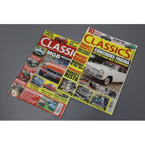 789 - A Selection of 118 Classic Car and Motoring Magazines, Mostly Classics Monthly (No Postage)