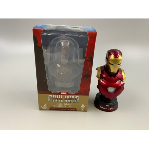 152 - Iron Man 3: Three Iron Man 'Light Up' Bust's, Mark XLII and War Machine, Both approx 9