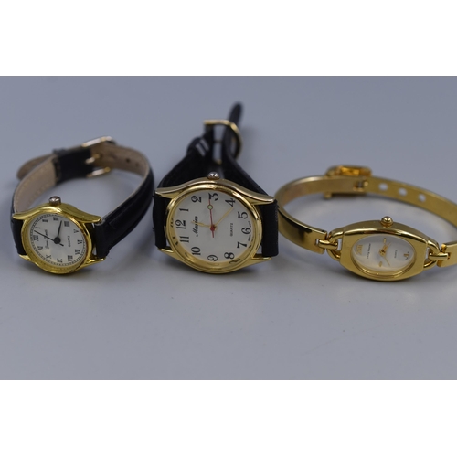 94 - Five Ladies Quartz Watches To Include Accurist, Philip Mercier, And More. Working