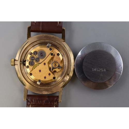 113 - Sekonda 23 Jewels Mechanical Gents Watch with Leather Strap (Working)