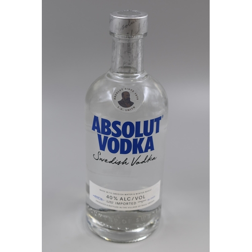 165 - Absolut Swedish Vodka (70cl / Sealed)