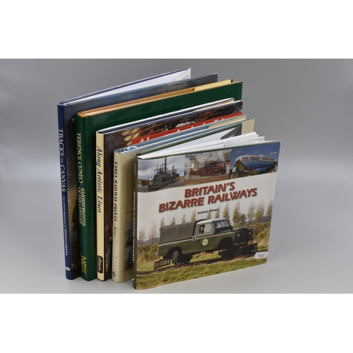 559 - Railway art books to include, Phillip D Hawkins 